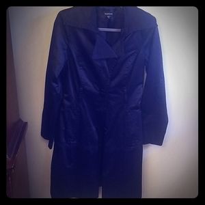 bebe black trench coat with belt